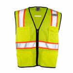 Lime 2 Tone CLASS 2  Economy 6 Pocket Contrast Vest